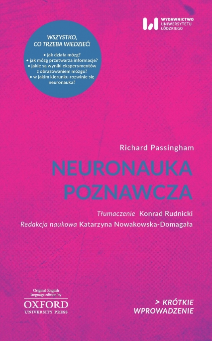 Neuronauka poznawcza Krótkie Wprowadzenie 27 - Richard Passingham | okładka