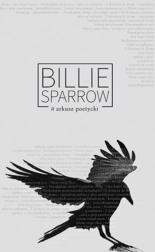 Arkusz poetycki - Billie Sparrow / Weronika Szymańska | okładka