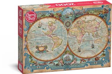 Puzzle 2000 CherryPazzi Great Discoveries World Map 50125 -  | okładka