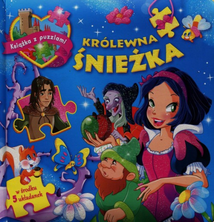 Królewna Śnieżka. Książka z puzzlami 5 układanek - Paulina Kaniewska | okładka