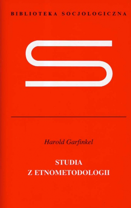 Studia z etnometodologii - Harold Garfinkel | okładka