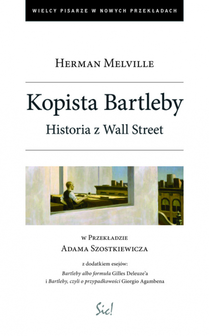 Kopista Bartleby Historia z Wall Streat - Herman Melville | okładka