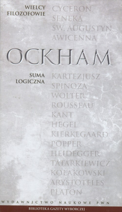 Wielcy Filozofowie 9 Suma logiczna - Ockham | okładka