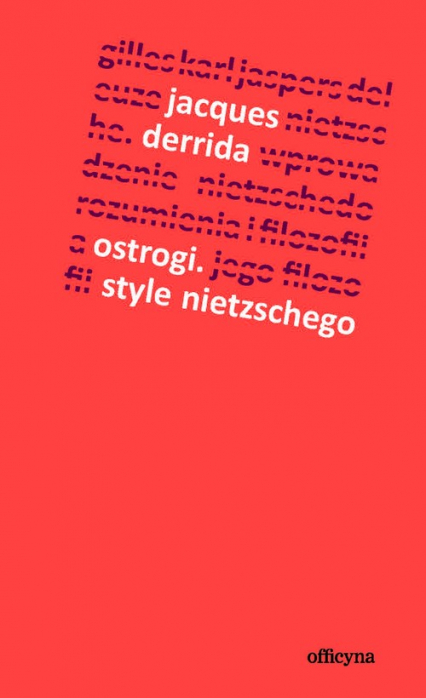 Ostrogi Style Nietzschego - Derrida Jacques | okładka