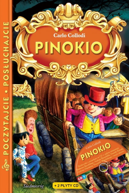 Pinokio z płytą CD Poczytajcie, posłuchajcie - Carlo Collodi | okładka
