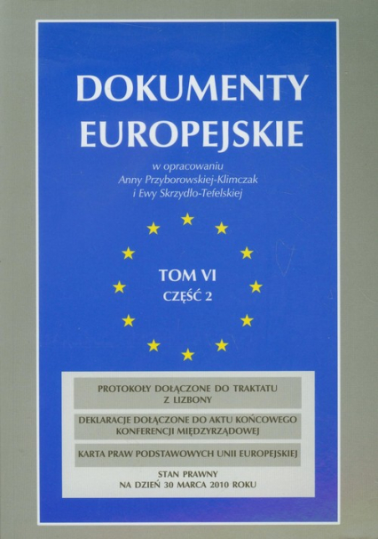 Dokumenty europejskie Tom 6 część 2 -  | okładka