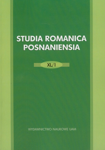 Studia Romanica Posnanesia XL/1 -  | okładka