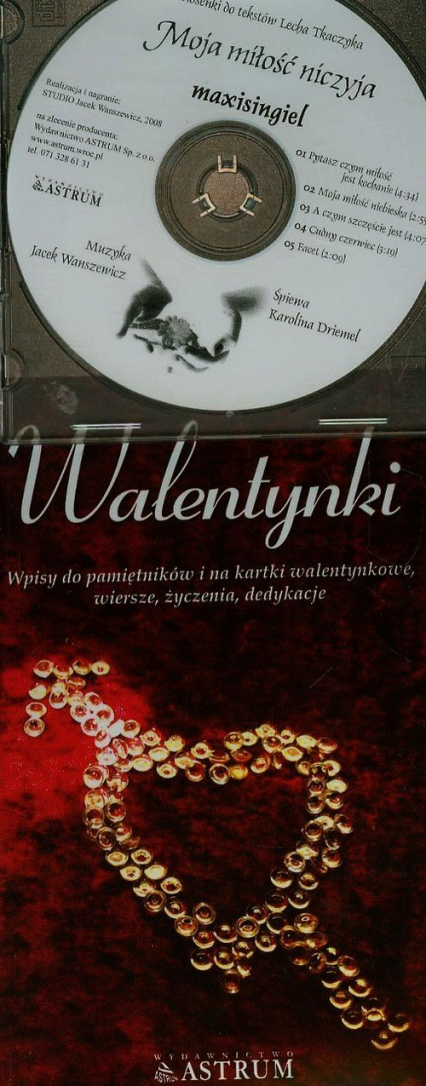Walentynki + CD Wpisy do pamiętników i na kartki walentynkowe, wiersze, życzenia, dedykacje - Dorota  Strukowska | okładka