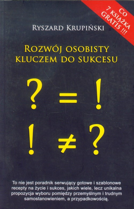 Rozwój osobisty kluczem do sukcesu - Ryszard Krupiński | okładka