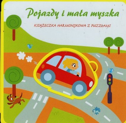 Pojazdy i mała myszka Książeczka harmonijkowa z puzzlami -  | okładka