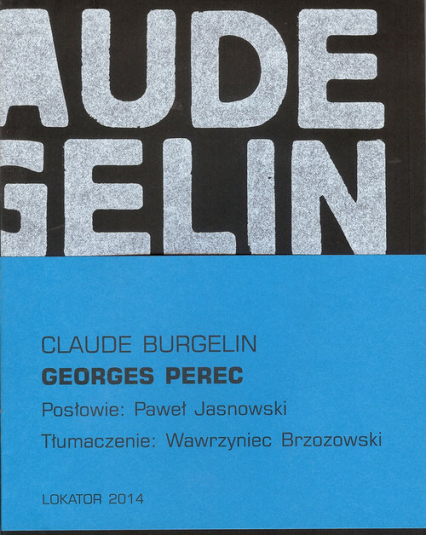 Georges Perec - Claude Burgelin | okładka