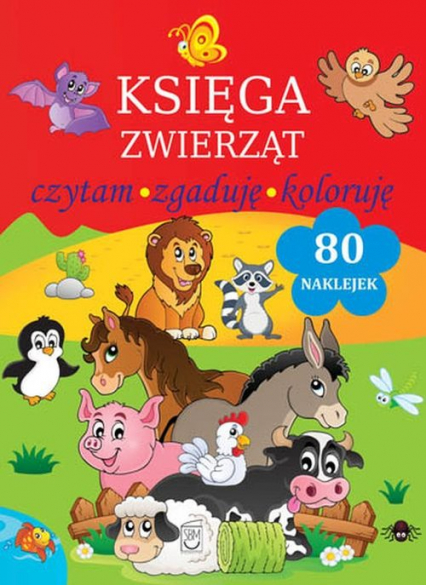 Księga zwierząt Czytam, zgaduję, koloruję - Natalia Kawałko | okładka