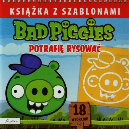 Bad Piggies Książka z szablonami Potrafię rysować -  | okładka