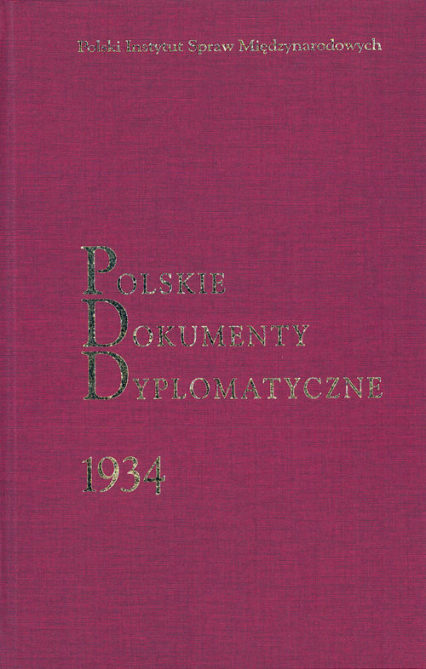 Polskie Dokumenty Dyplomatyczne 1934 -  | okładka