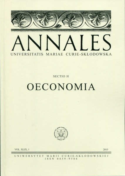 Annales XLIV Oeconomia -  | okładka