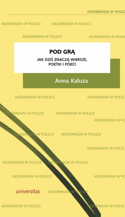 Pod grą Jak dziś znaczą wiersze, poetki i poeci - Anna Kałuża | okładka