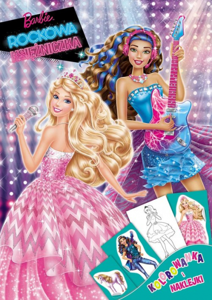 Barbie Rockowa Księżniczka Kolorowanka i naklejki DPN-107 -  | okładka