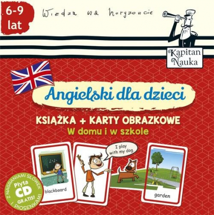 Angielski dla dzieci W domu i w szkole Książka + Karty obrazkowe -  | okładka