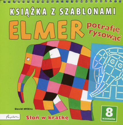 Elmer Książka z szablonami Potrafię rysować -  | okładka