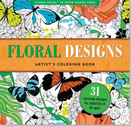 Kolorowanka artystyczna Kwiatowe wzory -  | okładka