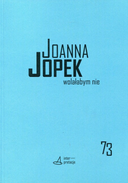 Wolałabym nie - Joanna Jopek | okładka
