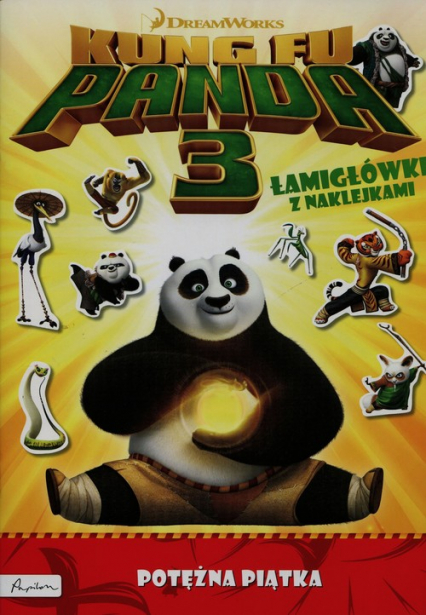 Dream works Kung Fu Panda 3 Potężna piątka Łamigłówki z naklejkami -  | okładka