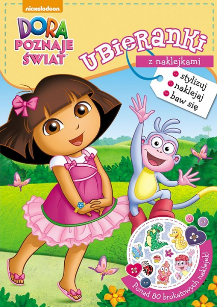 Dora poznaje świat Ubieranki z naklejkami -  | okładka