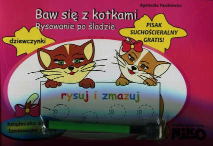 Baw się z kotkami Rysowanie po śladzie - Agneiszka Paszkiewicz | okładka