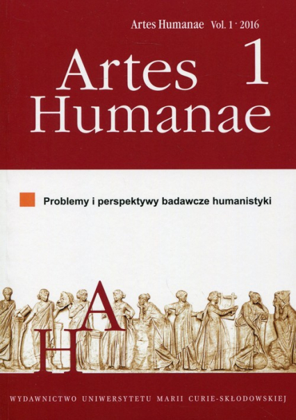 Artes Humanae 1/2016 Problemy i perspektywy badawcze humanistyki -  | okładka