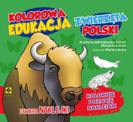 Kolorowa edukacja Zwierzęta Polski - naklejka -  | okładka