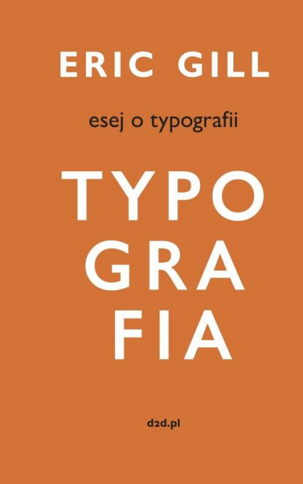Esej o typografii - Eric Gill | okładka