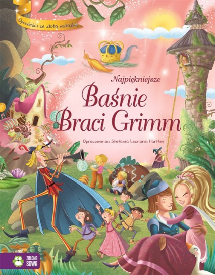 Opowieści ze złotą wstążką Najpiękniejsze Baśnie Braci Grimm -  | okładka