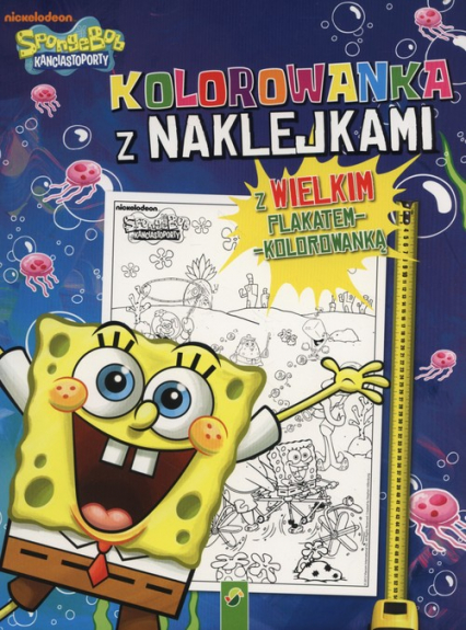 Kolorowanka z naklejkami SpongeBob -  | okładka