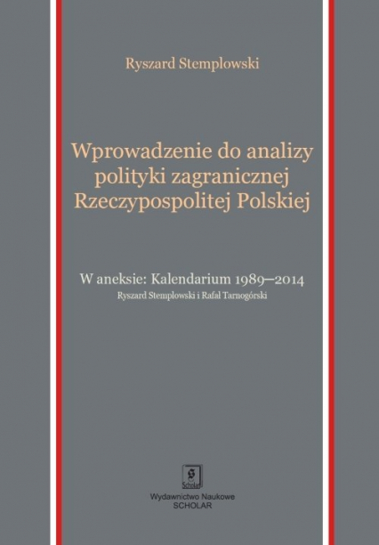 Wprowadzenie do analizy polityki zagranicznej Rzeczypospolitej Polskiej - Stemplowski Ryszard | okładka
