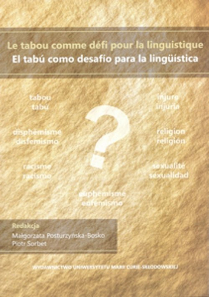 Le tabou comme défi pour la linguistique/El tabu como desafío para la lingüística -  | okładka