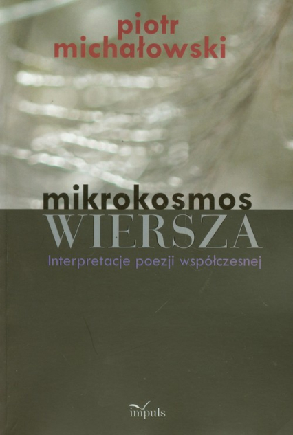 Mikrokosmos wiersza - Piotr Michałowski | okładka
