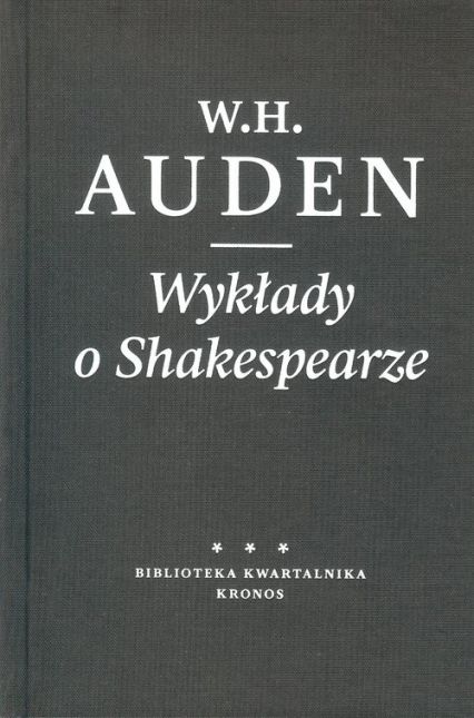 Wykłady o Shakespearze - Auden W. H. | okładka