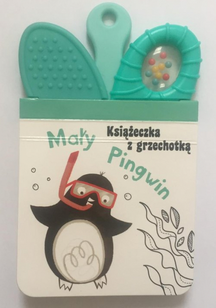 Mały Pingwin Książeczka z grzechotką i gryzaczkiem -  | okładka