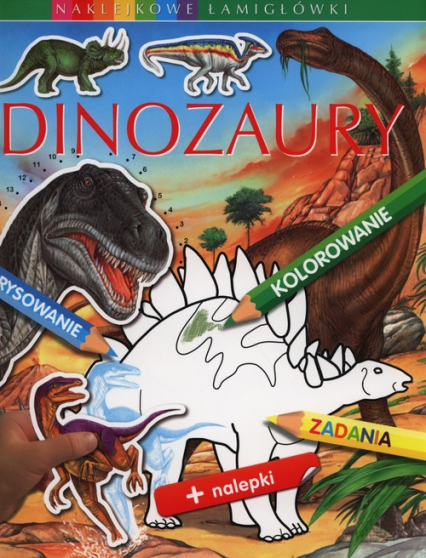 Dinozaury Naklejkowe łamigłówki - Beaumont Emilie | okładka