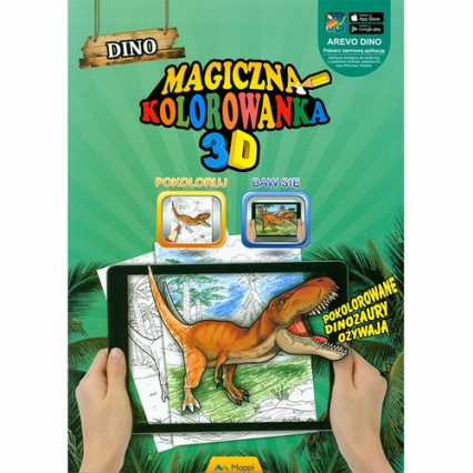 Magiczna kolorowanka 3D Dino -  | okładka