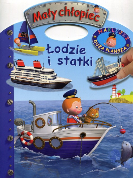 Mały chłopiec Łodzie i statki Naklejki Duża plansza -  | okładka