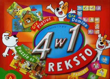 4 w 1 Reksio puzzle i 3 gry -  | okładka