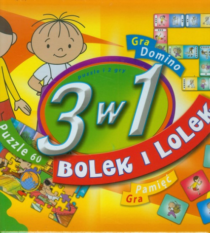 3 w 1 Bolek i Lolek Puzzle i 2 gry -  | okładka