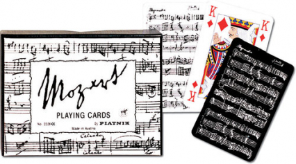 Karty do gry Piatnik 2 talie Mozart, black and white -  | okładka