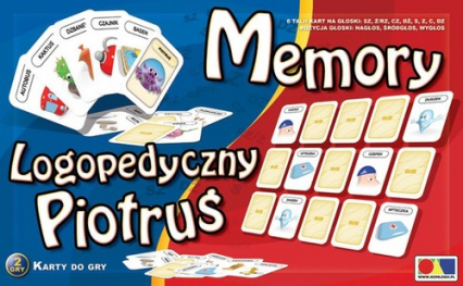 Logopedyczny Piotruś Zestaw 1 Memory 8 talii kart na głoski: SZ Ż CZ DŻ S Z C DZ - | okładka
