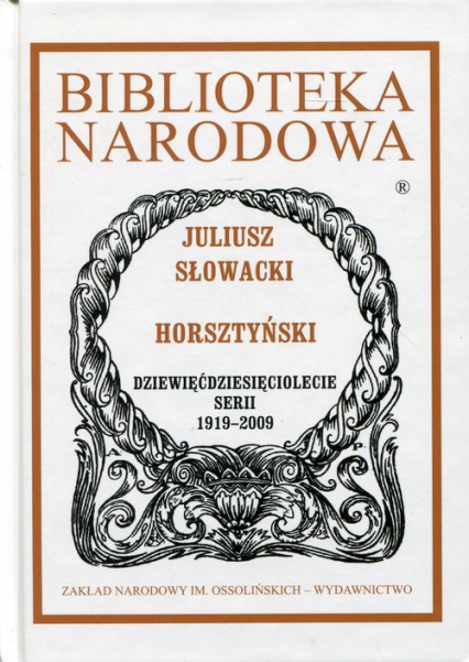 Horsztyński - Juliusz Słowacki | okładka