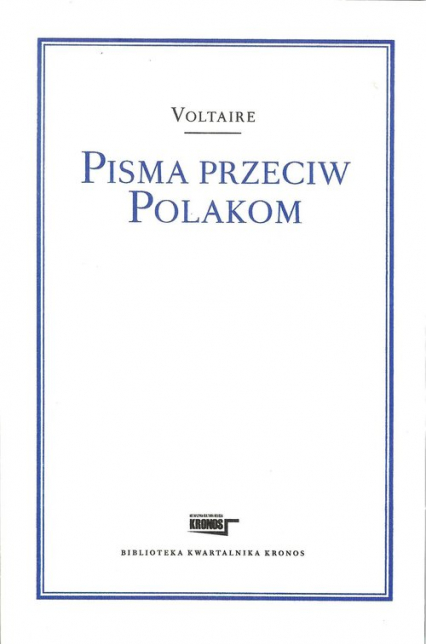 Pisma przeciw Polakom - Voltaire | okładka