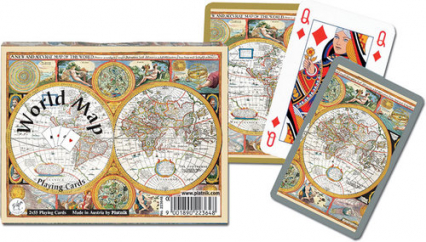 Karty do gry Piatnik 2 talie Mapa świata -  | okładka