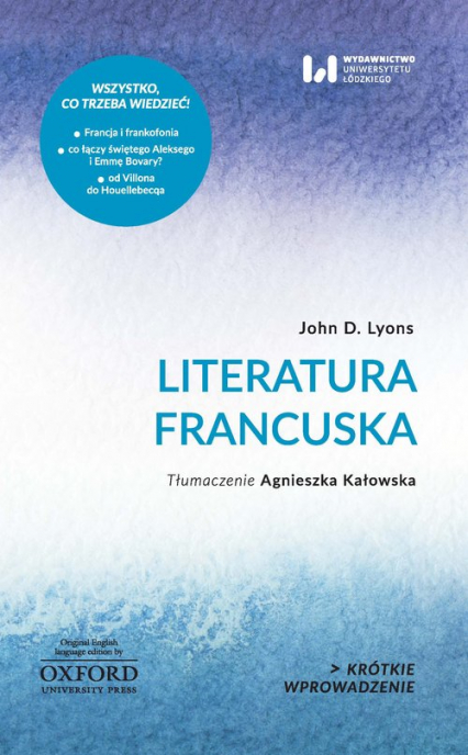 Literatura francuska - Lyons John D. | okładka