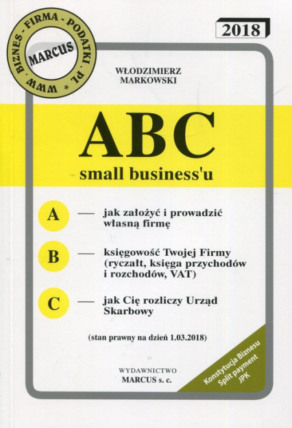 ABC small biznessu 2018 - Włodzimierz Markowski | okładka